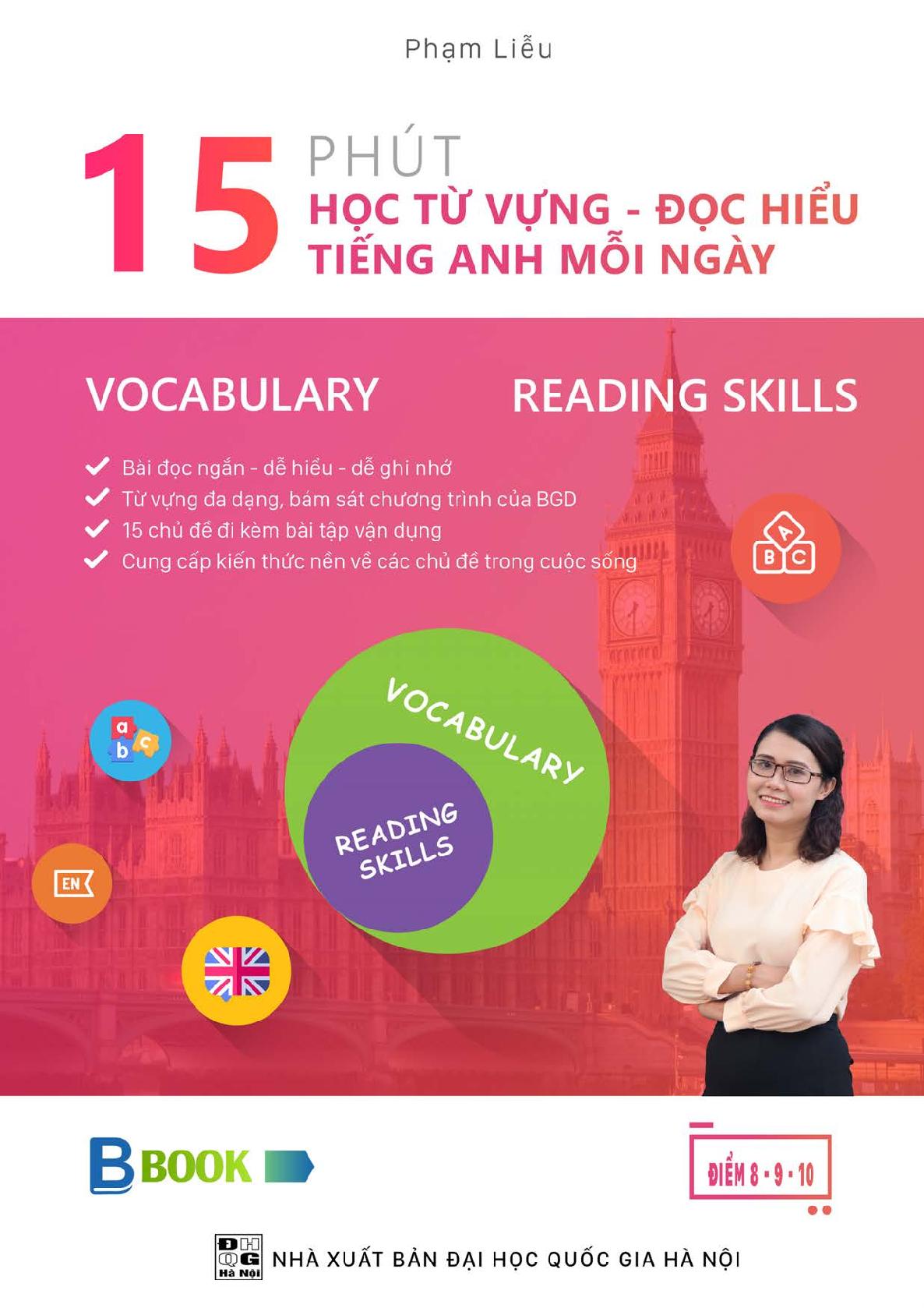 Sách 15 phút học từ vựng − đọc hiểu tiếng Anh mỗi ngày