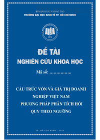 NCKH: Cấu trúc vốn và giá trị doanh nghiệp Việt Nam phương pháp phân tích hồi quy theo ngưỡng